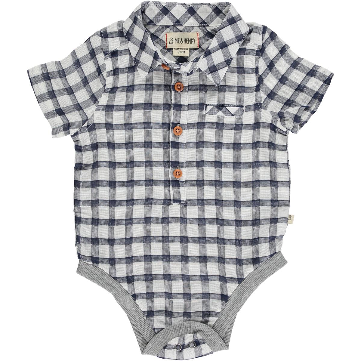 Me & Henry London Checkered HELFORD MICRO PLAID WOVEN ONESIE main image 1