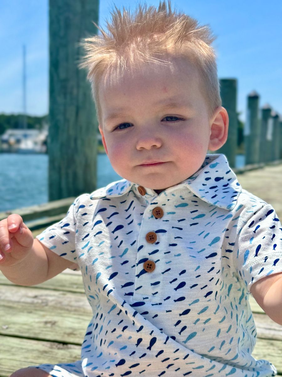 Polo Romper Under The Sea main image 1