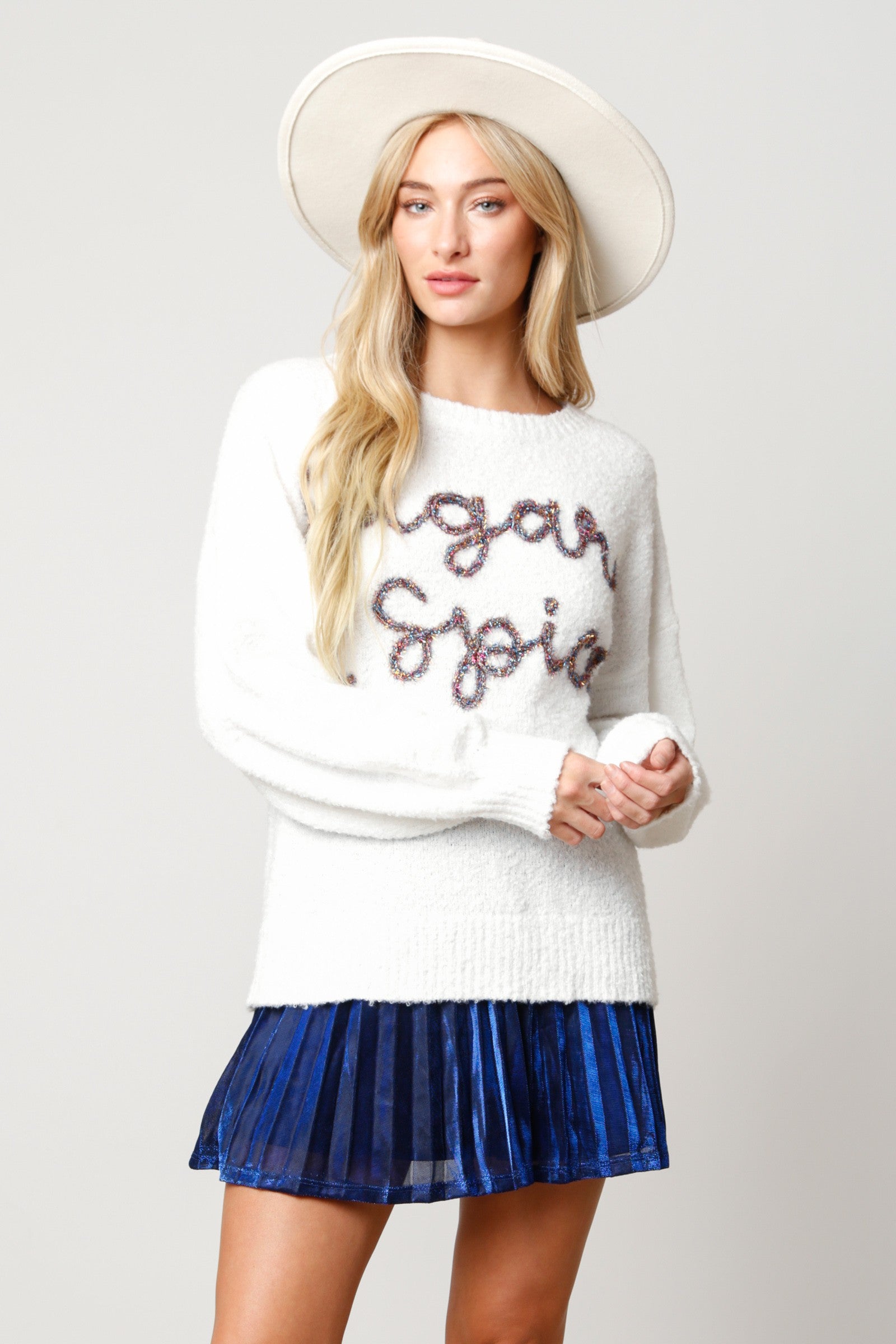 sugar & spice yarn embroidered sweater SugarNSpice Children's and
