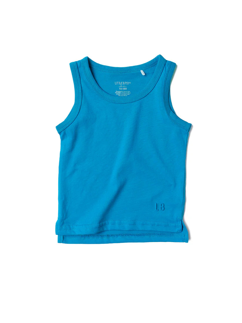 little bipsy elevated tank top electric blue