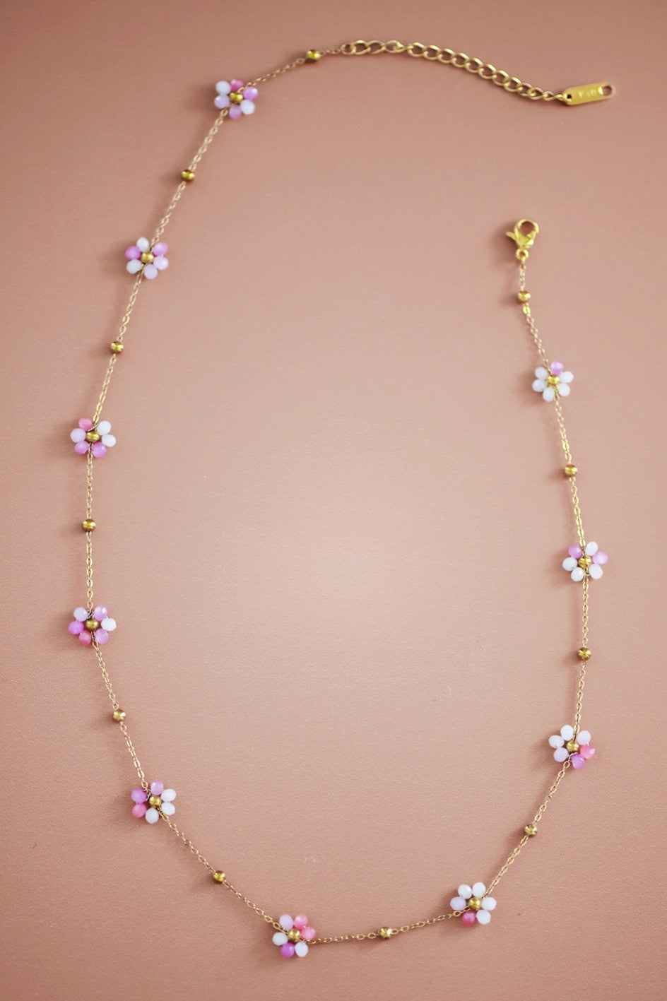 18k gold flower chain