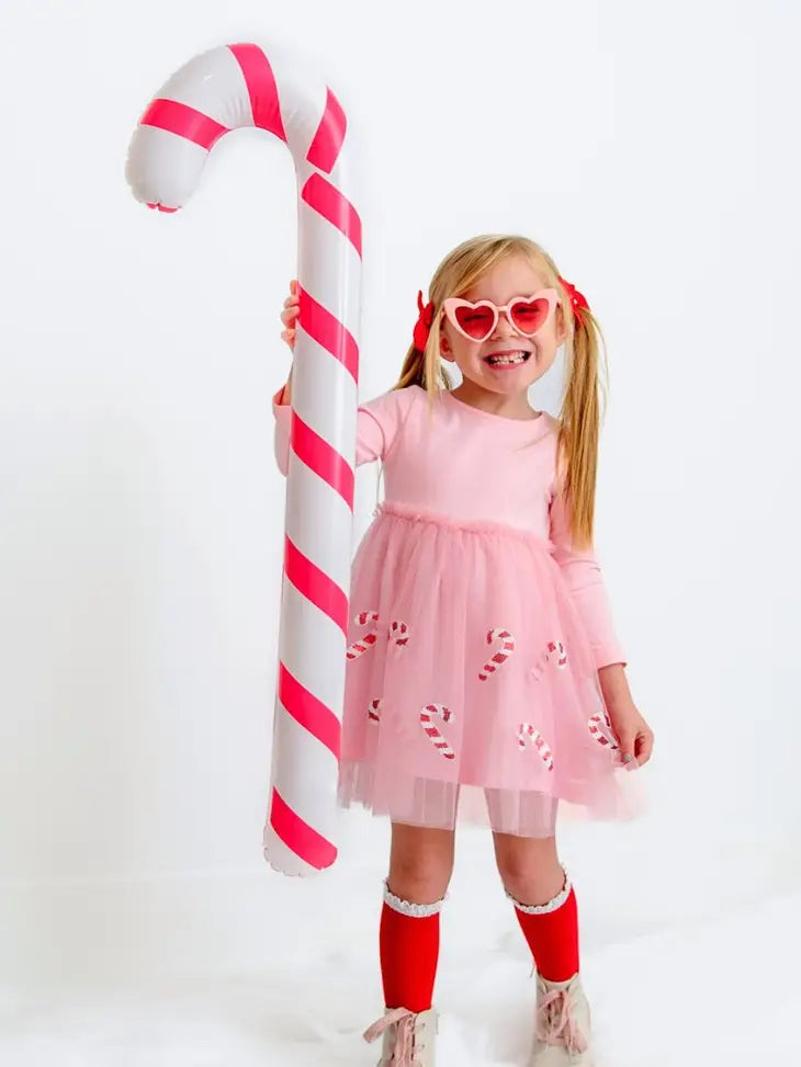 candy cane Christmas long sleeve tutu dress  Sugar-N-Spice Children's and  Tween + Lily Zita Teen Boutique