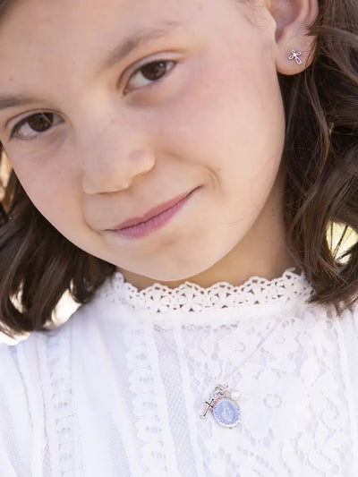 first communion miraculous medal necklace