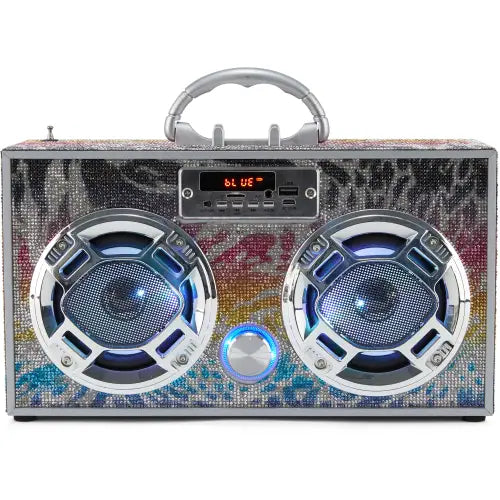 animal print bling wireless bluetooth boombox SugarNSpice Children