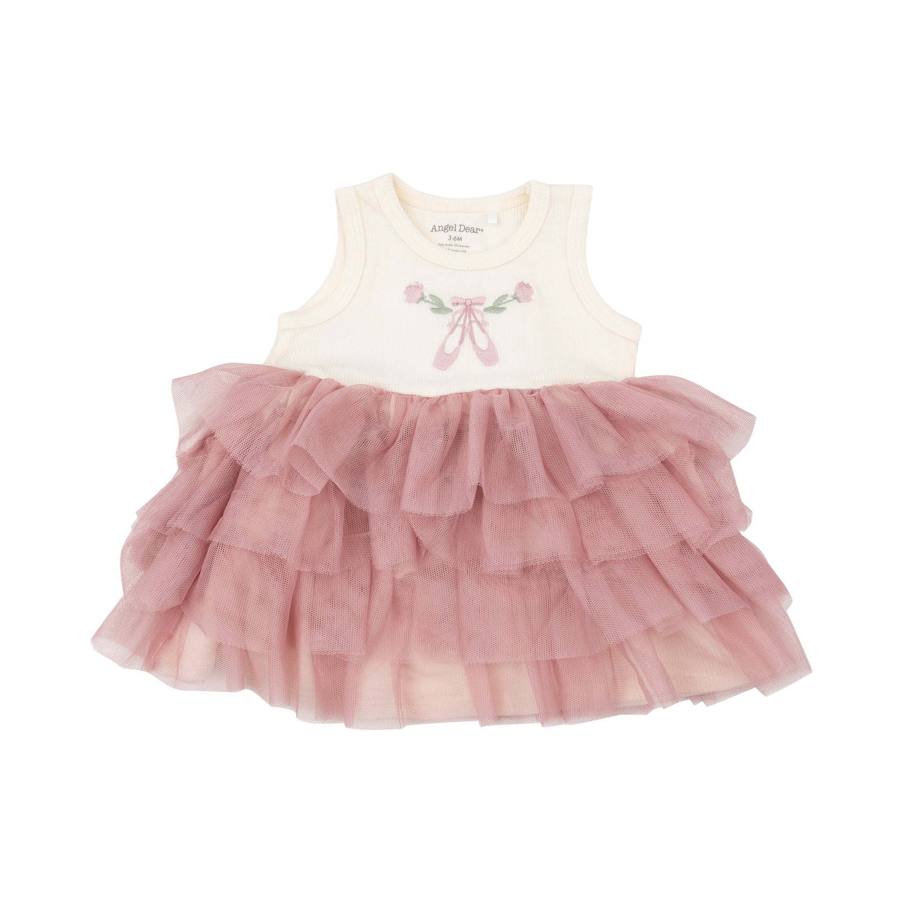Angel Dear Bows & Ballet Rib Tank Bodysuit Tutu