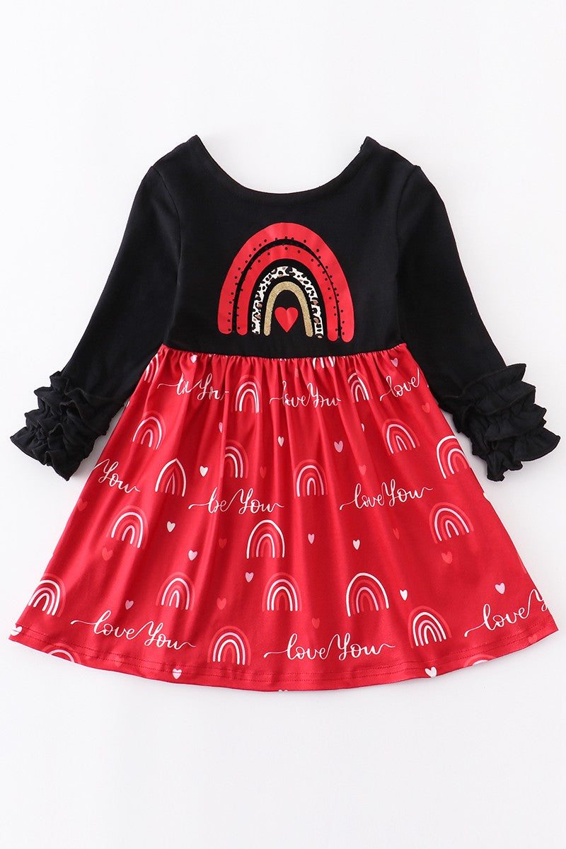 black rainbow ruffle dress – Sugar-N-Spice Children's and Tween + Lily Zita  Teen Boutique