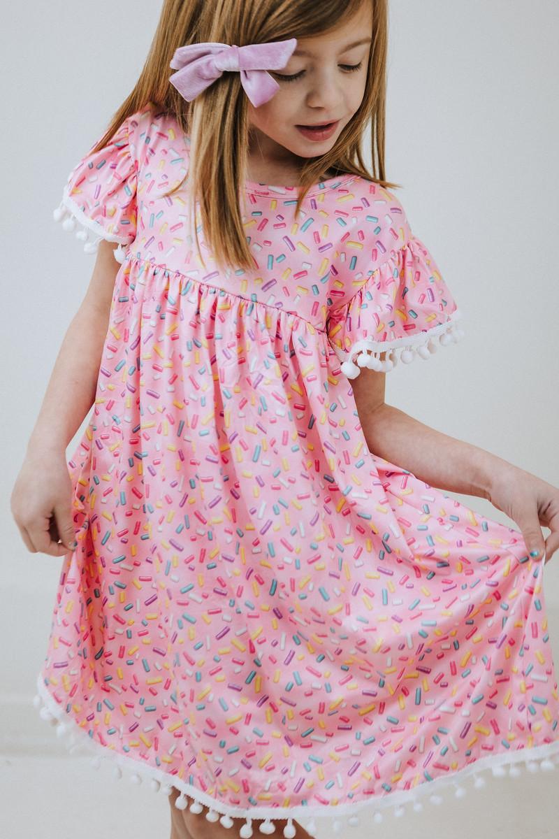 strapless open back dress Blushing Pink Velvet Smocked Dress | Velvet Dreams | Oak&Pearl main image 1