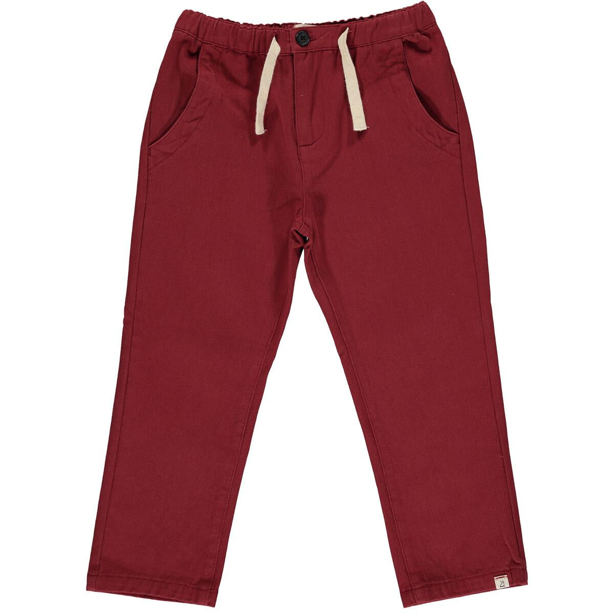 burgundy jay twill pants