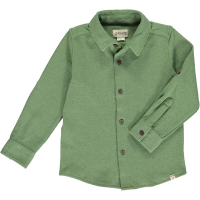 columbia green knit jersey shirt