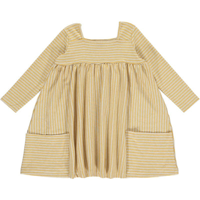 mustard stripe rylie dress