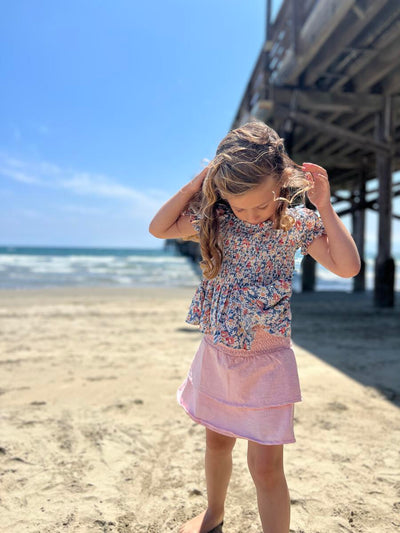 eleanor blue floral blouse