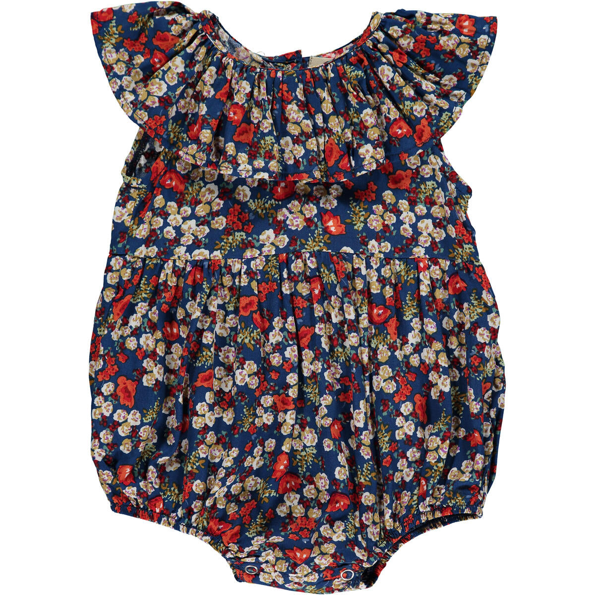 maya blue vintage floral romper