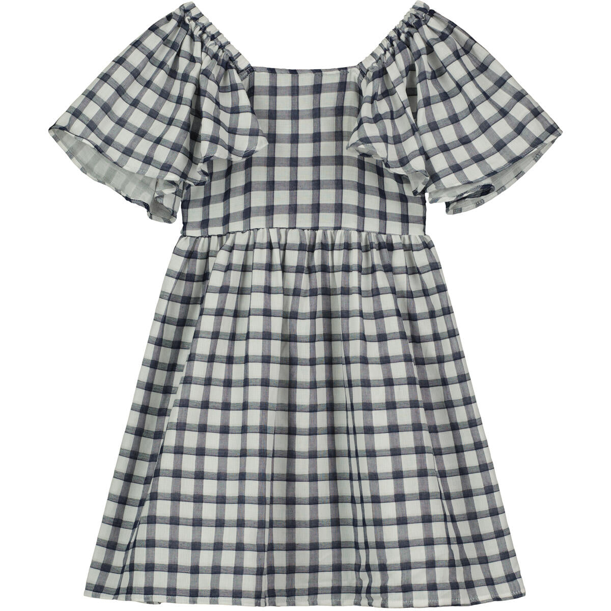 hallie navy/plaid dress