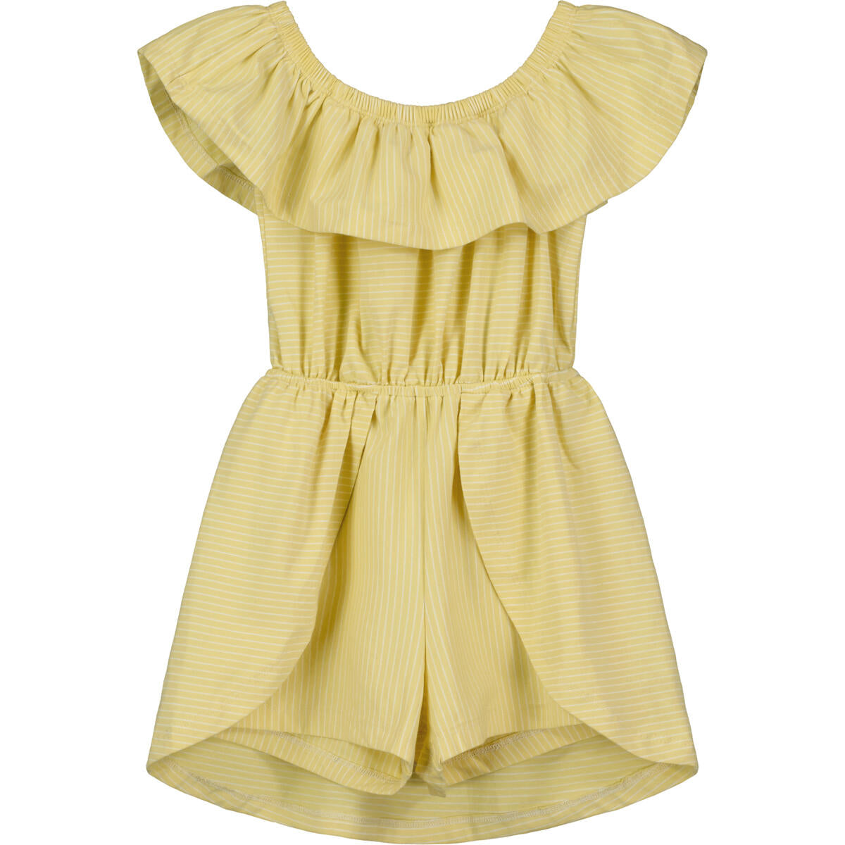 yellow stripe dolly romper