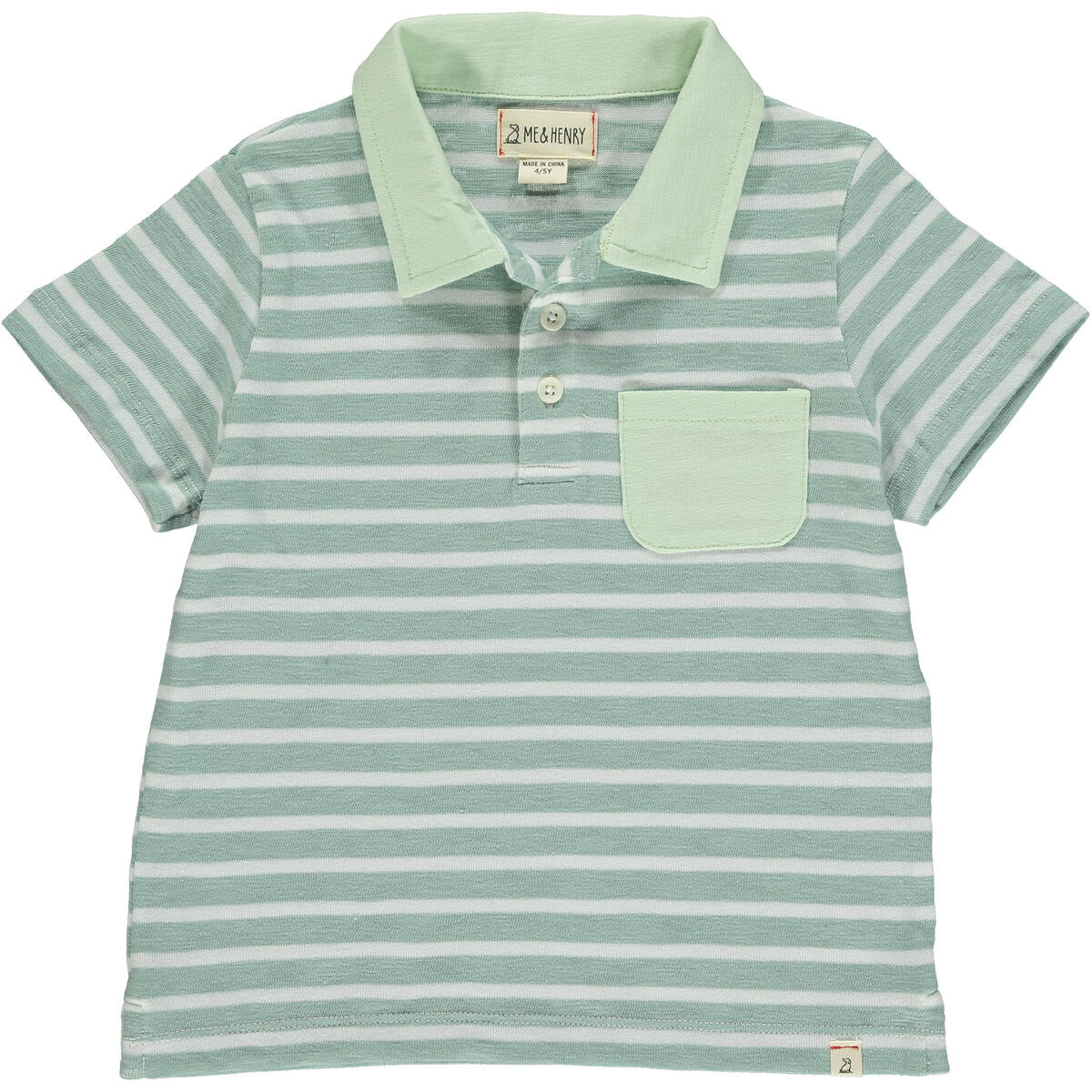 anchor sage/white polo