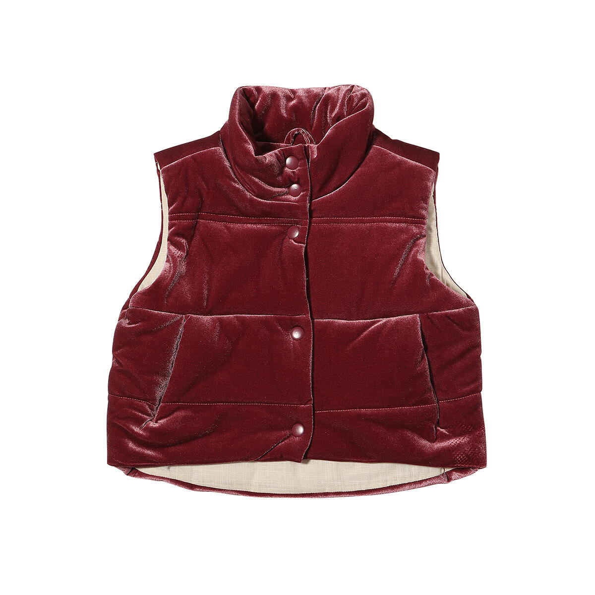 parker cranberry velvet vest