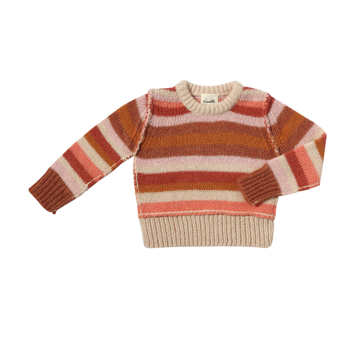 donna coral stripe sweater