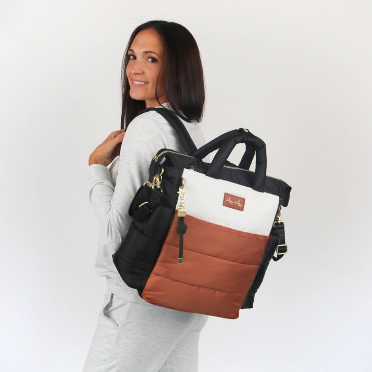 coffee and cream dream convertible diaper bag