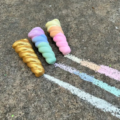 unicorn and narwhal horn sidewalk chalk