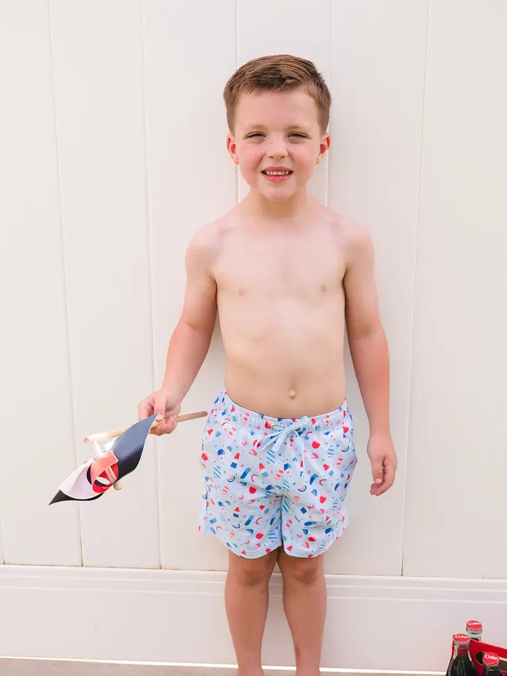 boys swim shorts in sweet freedom