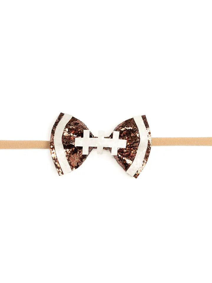 football bow headband