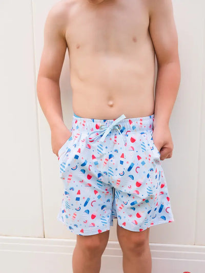 boys swim shorts in sweet freedom