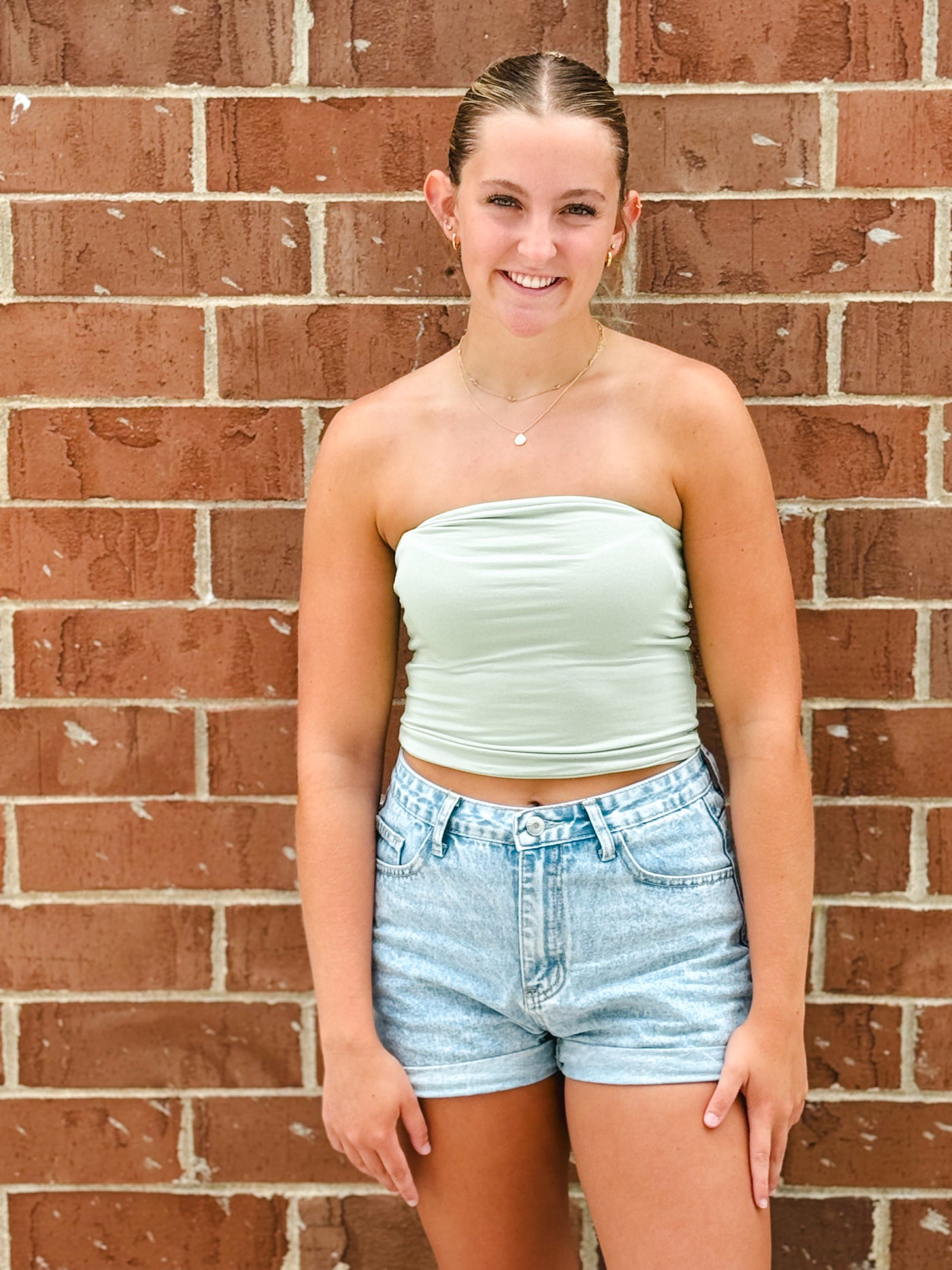 sprout bandeau crop top