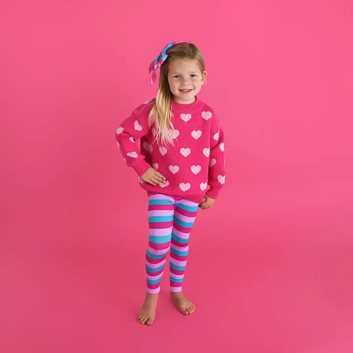 gigi and max pink heart sweater valentines day