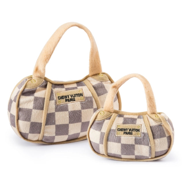 chewy vuitton handbag dog squeaker toy