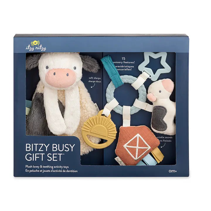 bitzy busy gift set - cow