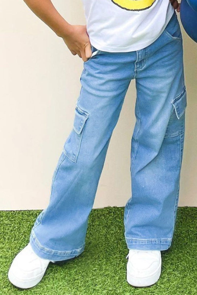 tween cargo wide leg jeans