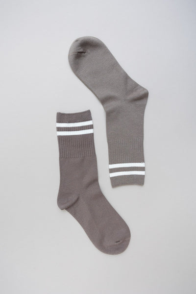 retro stripe wool blend socks