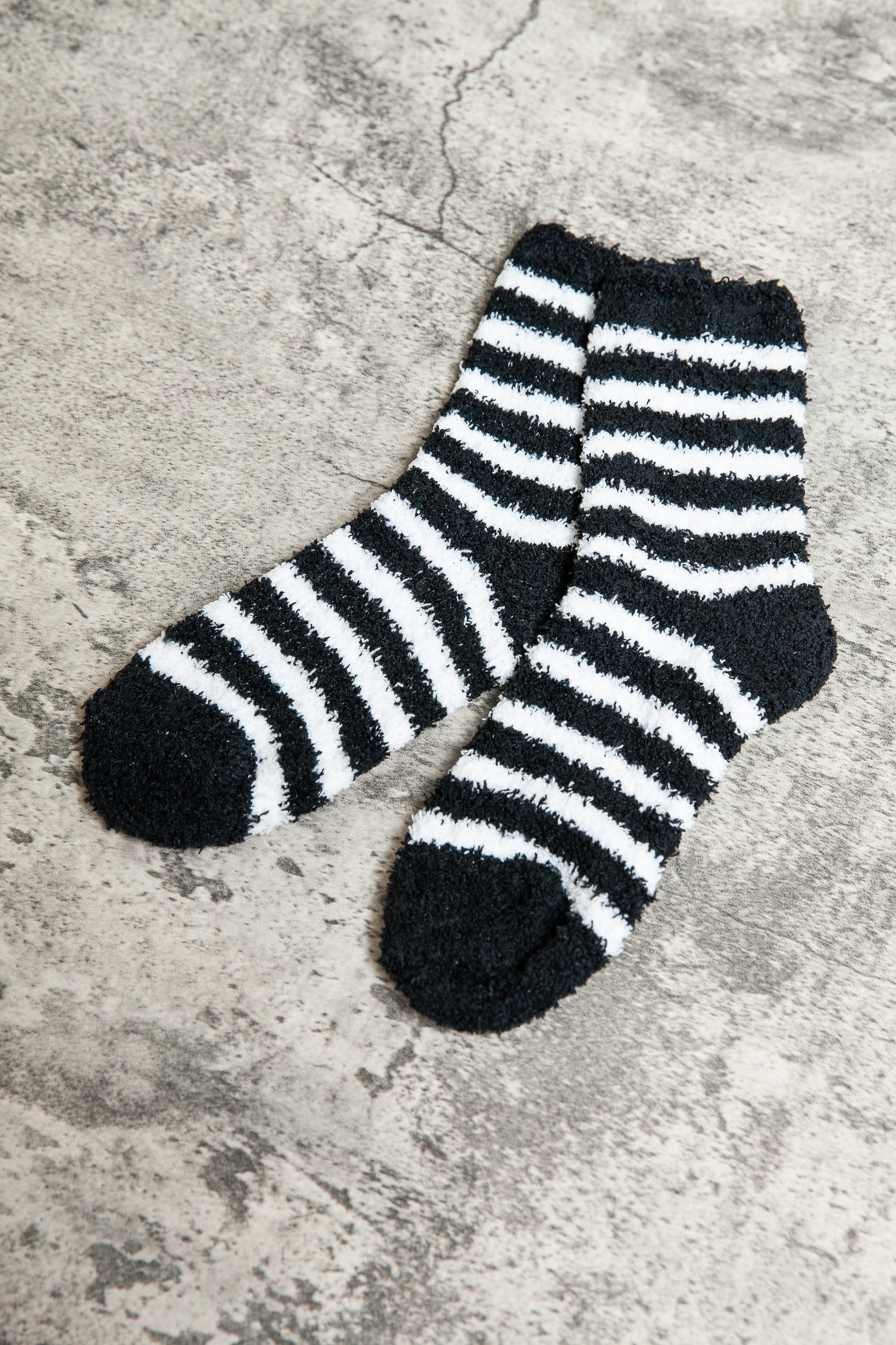 warm fleece stripe fuzzy socks