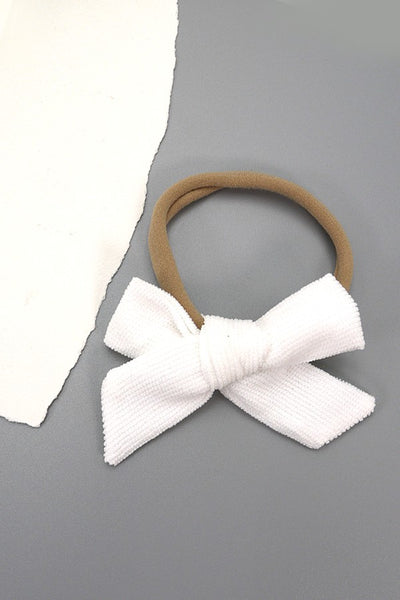 corduroy bow hair ties