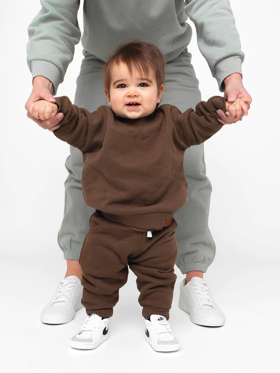 little bipsy cocoa elevated crewneck