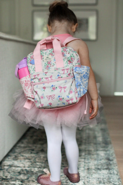 Itzy Bitzy ribbons and roses toddler backpack