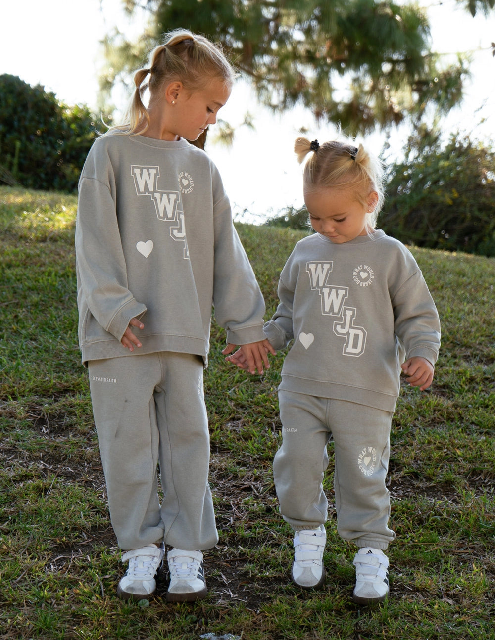 wwjd varsity kids crewneck