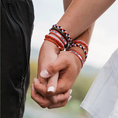 Game Day Black and Red Game Day Hair Tie Bracelet
