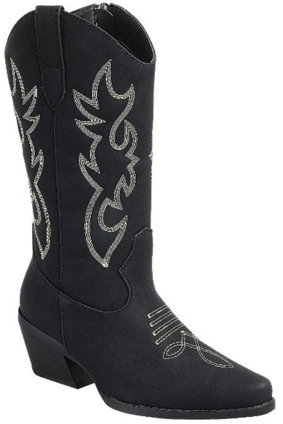 kids black western boot