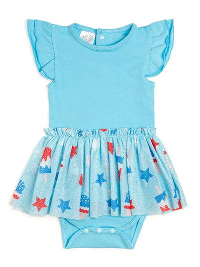 bombpop short sleeve tutu bodysuit