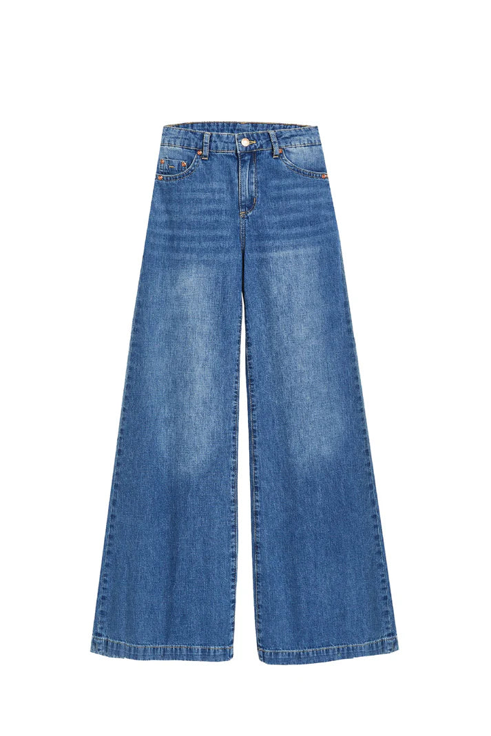 tractr girls basic wide leg jean