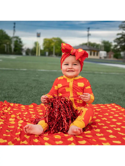 pajama sleepies iowa cardinal and gold