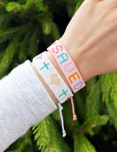 Salvation Micro Bead String Bracelet
