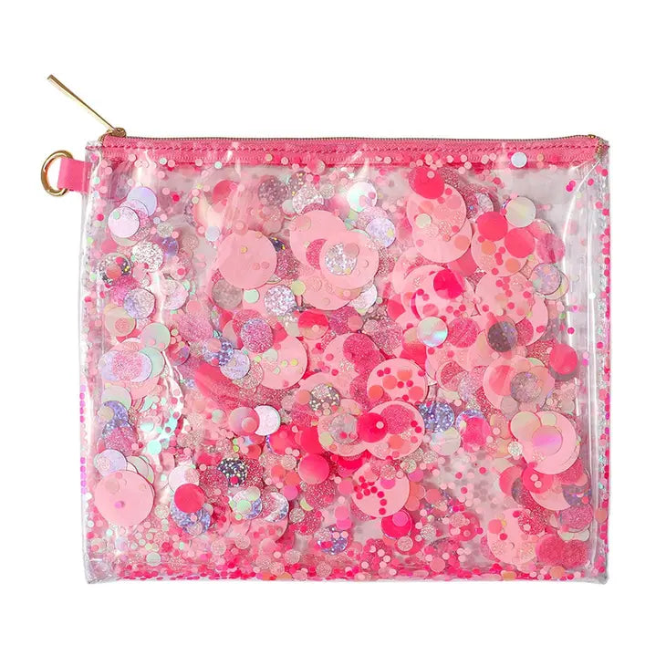 pink party confetti pouch