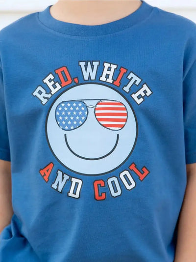 red, white, and cool patriotic tee