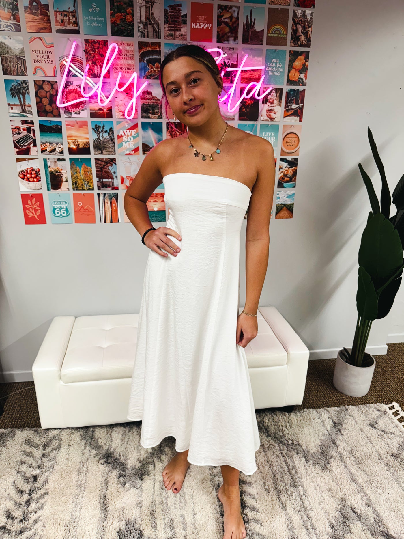 White Tube Maxi Dress
