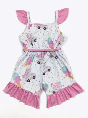 ice cream truck girls romper