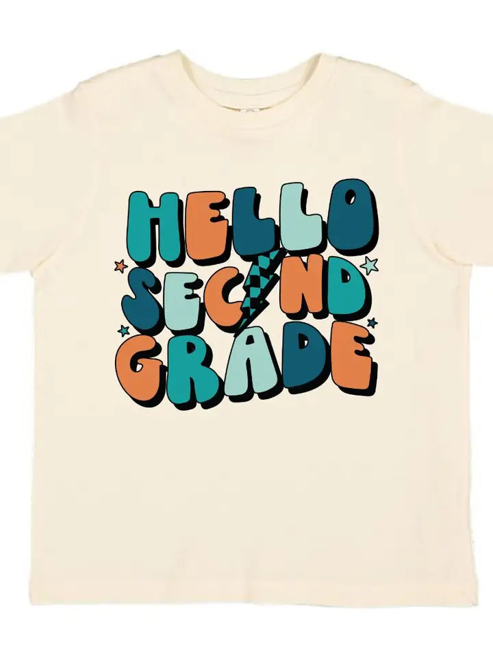 hello second grade short sleeve tee