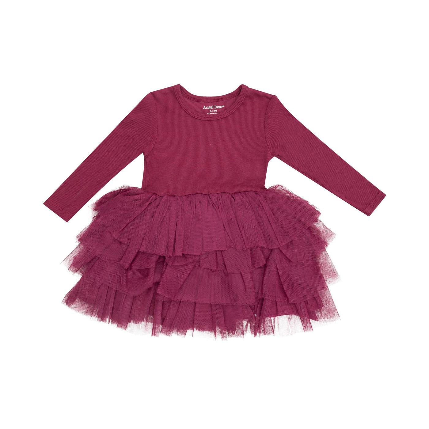 ribbed rose bud tulle dress