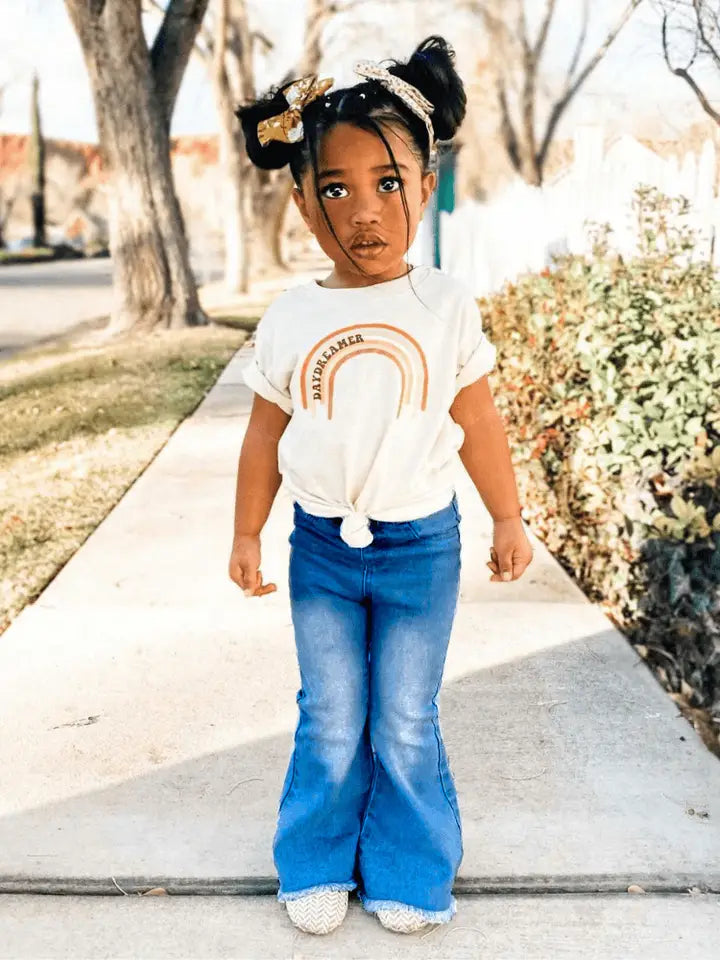 sophie denim bell bottoms dark wash